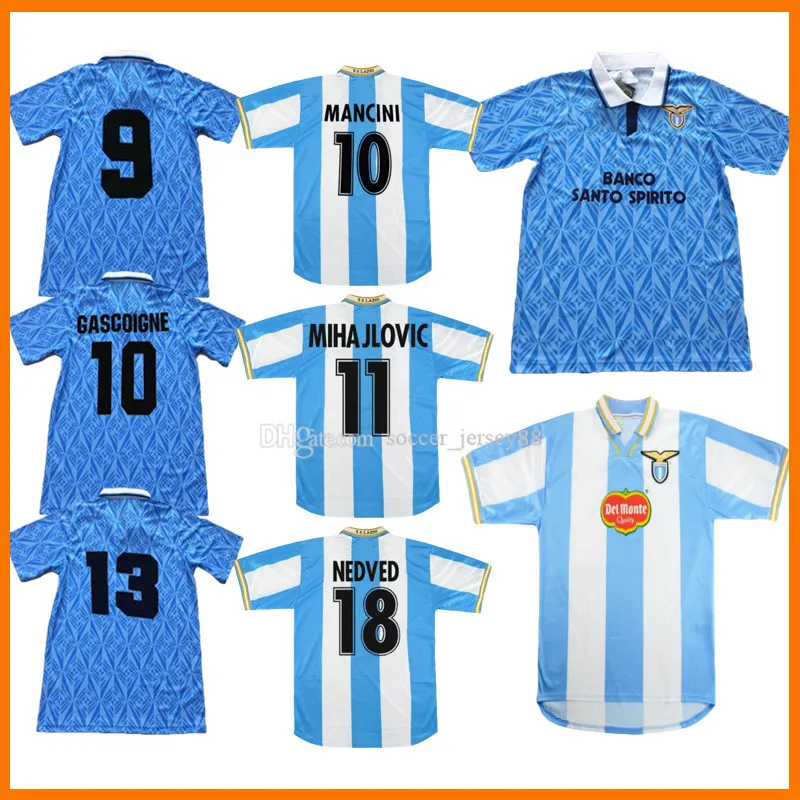 1991 1992 Lazio Retro Version Soccer Jerseys 1999 2000 1989 91 92 99 00 Immobile Sergej Salas Mihajlovic Veron Stankovic الكلاسيكية