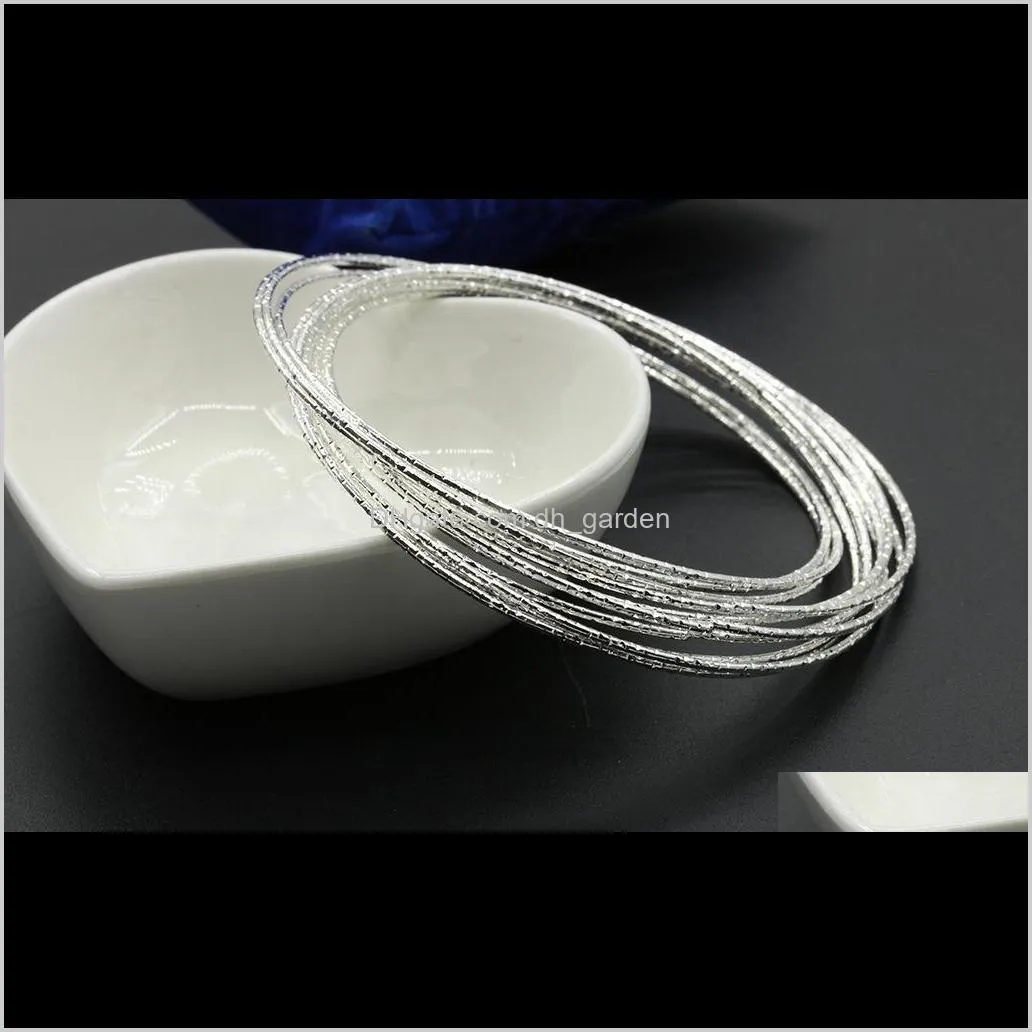 new silver plated bangle women girls luxury cuff bracelets bridal wedding jewelry for bride