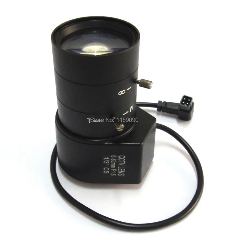 6-60mm CCTV CS IR Lens F1.6 Abertura Vari-Focal Auto Iris para câmera 720 / 1080P
