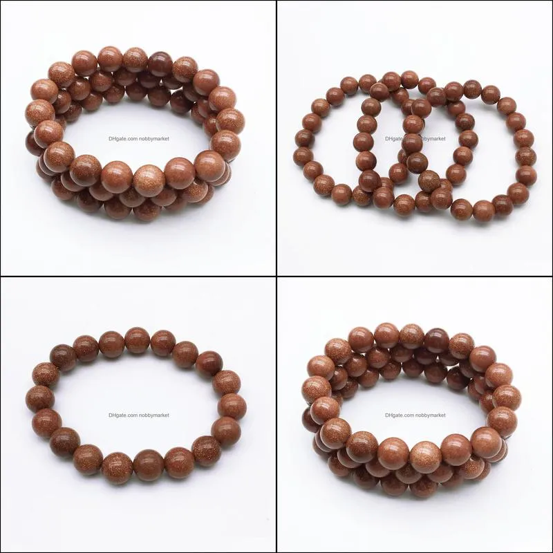 10mm Goldstone Beads Bracelet, Gemstone Bracelet, Elastic Bracelet,Beaded Bracelet ,Wholesale Bracelet