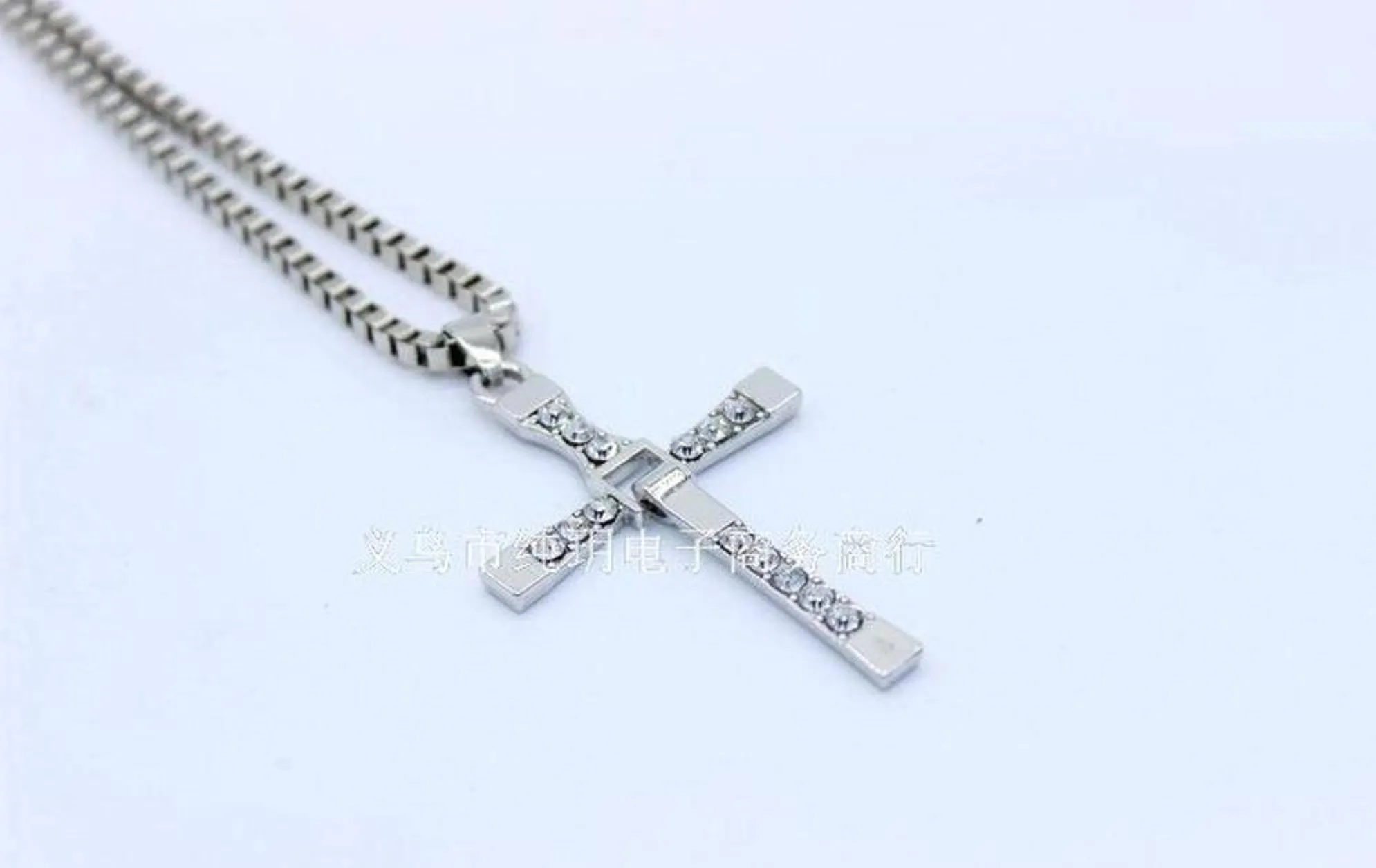 fast and furious cross necklaces&pendants movie jewelry classic rhinestone pendant sliver cross necklaces pendants for men