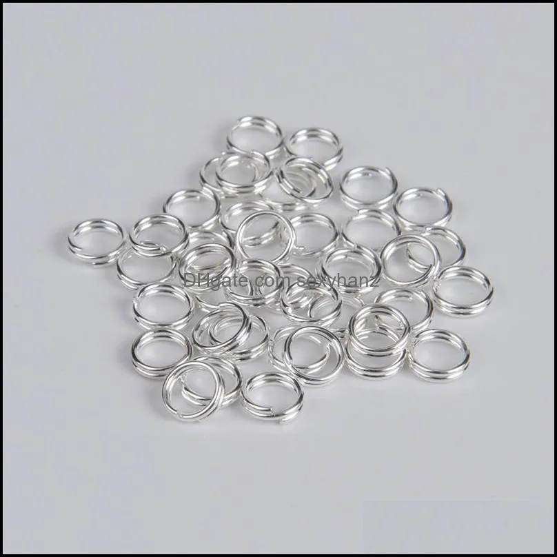 100-200Pcs Double Loops Open Jump Rings Diy Jewelry Findings Accessories Circle 2Layer Split Rings Connectors For Jewelry Making 1376