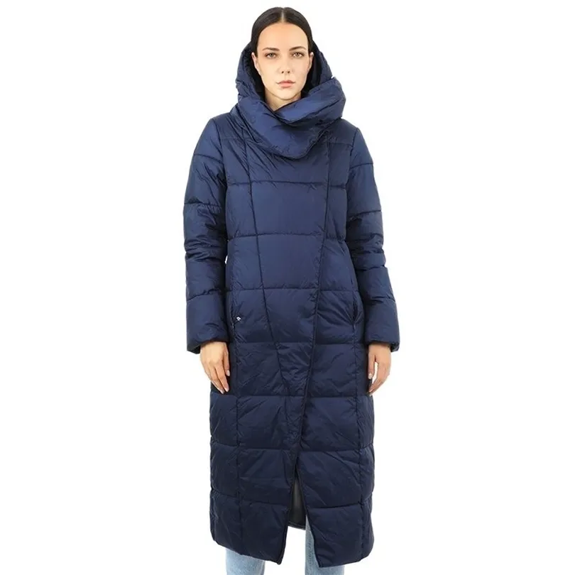 Damen Daunenjacke Parka Outwear mit Kapuze Steppmantel weiblich lange warme Baumwollkleidung für den Winter Damen Trend 19-150 211011