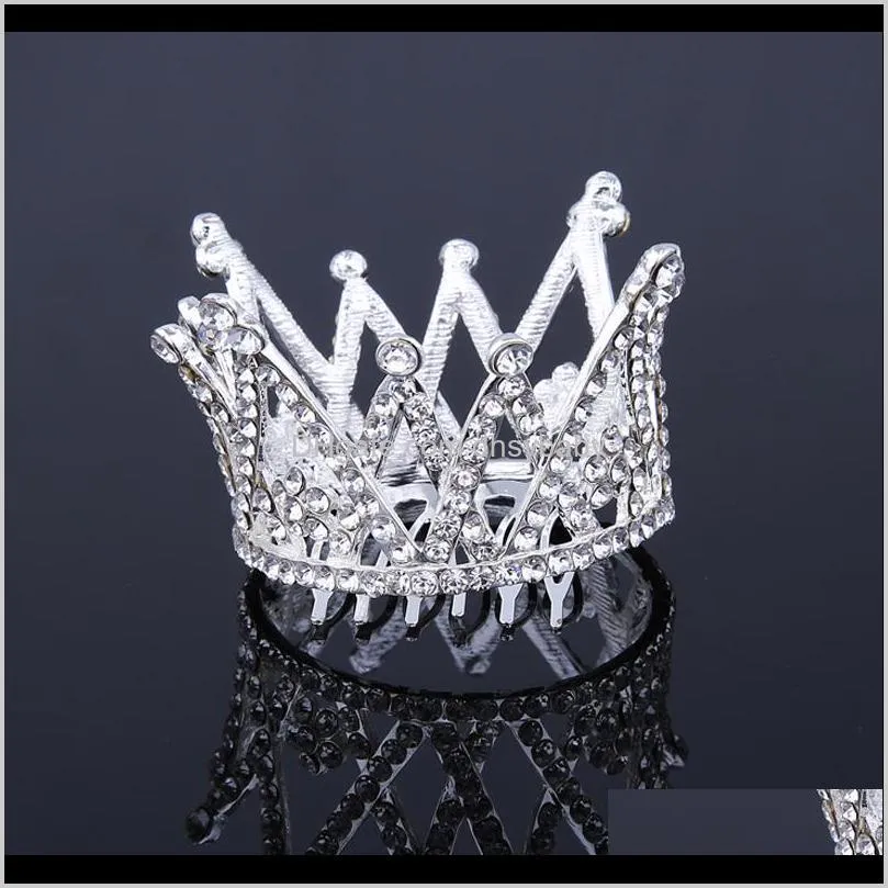 new arrival full circle crown hair comb tiara crystal rhinestone diadem tiaras and crowns flower girls hair jewelry prom pageant
