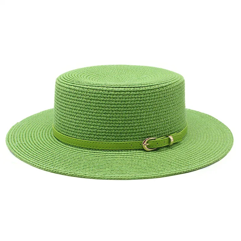 Kvinnor Summer Panama Hat Sun Hats For Lady Man Beach Straw Hat For Men UV Protection Cap Chapeau Femme 2021