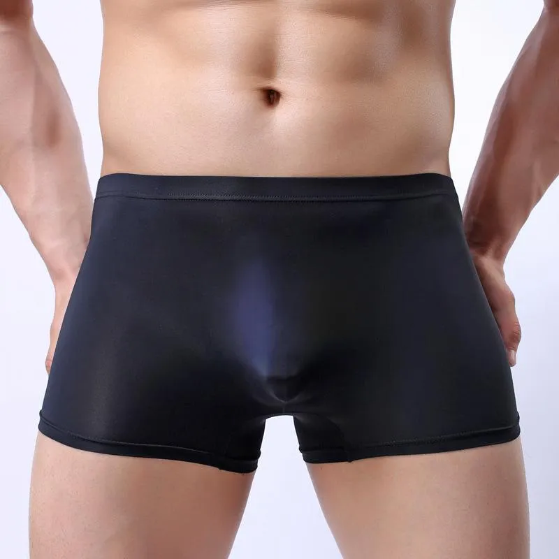 High Waisted Shorts for Men Boxers Tummy Tuck Panty Mens Breathable Sports  Workout Underwear Padded Shapewear Briefs (Color : Black, Size 