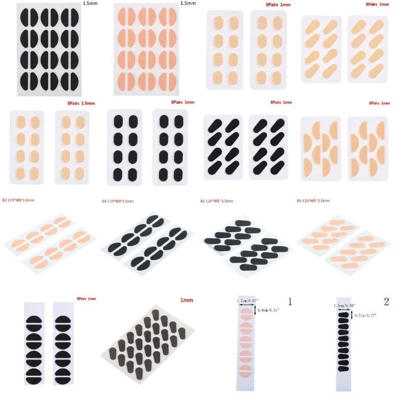 Montature per occhiali da sole Naselli in schiuma morbida/silicone Occhiali autoadesivi Occhiali antiscivolo in EVA Senza trucco Occhiali da vista Naselli