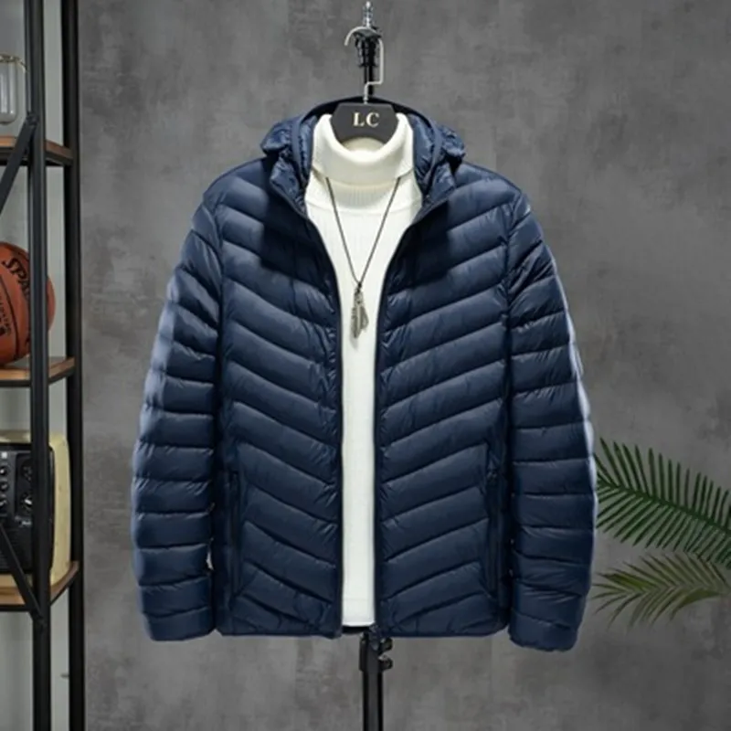 Wholesale Mens Hooded Down Jacket Fashion Trend Couples Zipper Plus Size Puffer Coats Designer Winter Male Luxury Bread Warm Puff Jackets