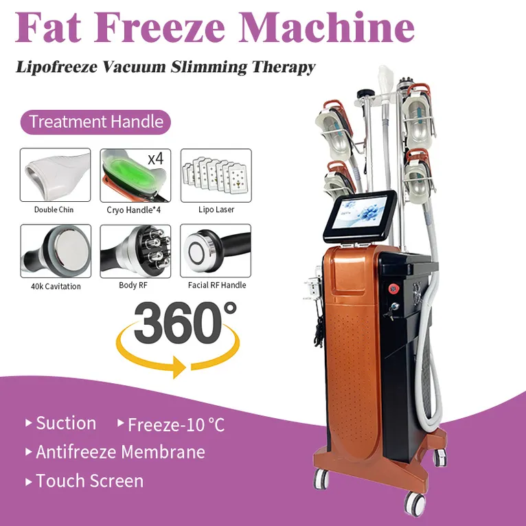 Máquina de gravação de congelamento de gordura de gordura Crioterapia cintura Slim Cavitação Gorduras de congelamento Redução Lipo laser de 360 ​​graus crio