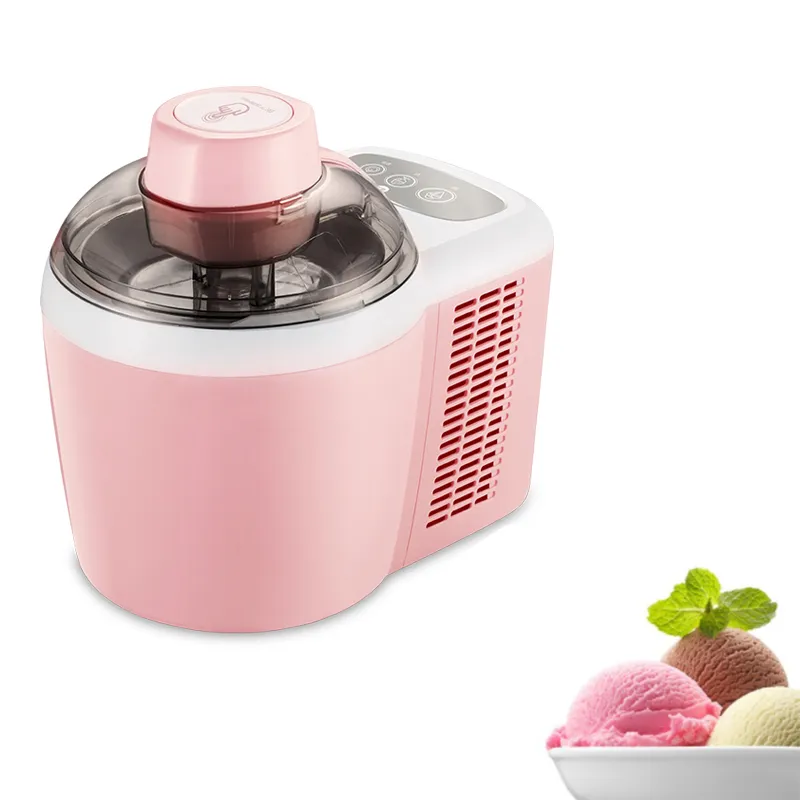 Machine à crème glacée automatique pour la maison bricolage enfant Machine à crème glacée aux fruits italie Machine à crème glacée à la main auto-refroidissante 220V