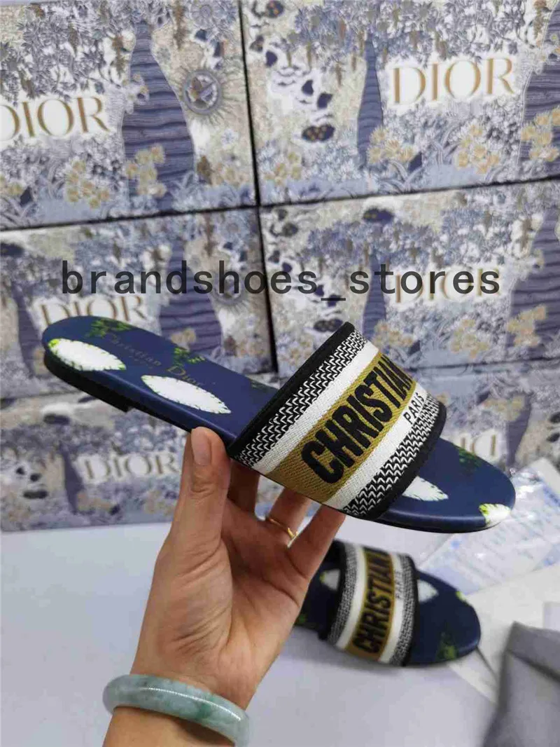 DIOR Women Sandals Slippers Embroidery Christianes Designers