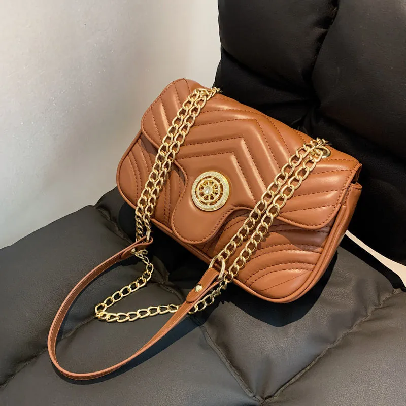 Alışveriş Yeni Moda Torbalar Zincir Tüm Maç Alışveriş Çantası Klasik Doku Trendy Bayan Çanta Crossbody Kore Tarzı Küçük Kare Çanta Moda