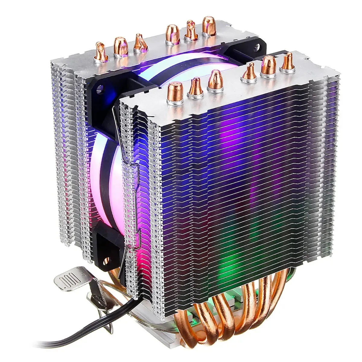 3 Pin CPU Cooler Wentylator chłodzący Heatsink do Intel 775/115/1151/1155/1156/11666 i AMD Wszystkie platformy 5 kolorów Oświetlenie