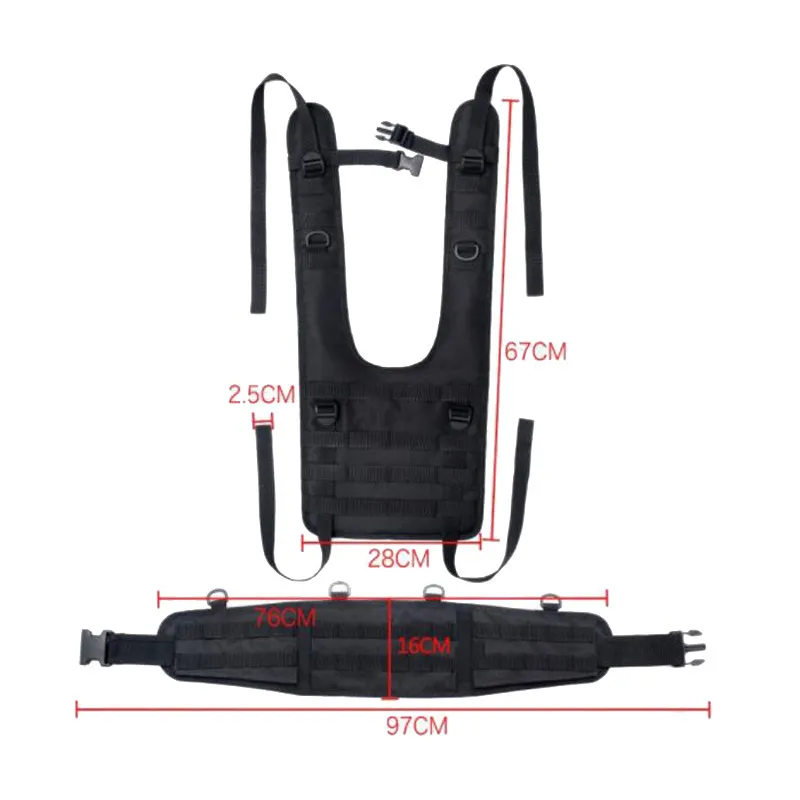 Gilet Molle Tactique Respirant – Nylon – Taille Réglable – Pour Airsoft, Chasse, Entraînement