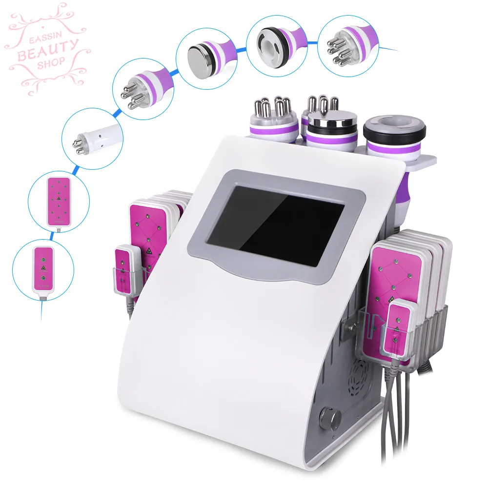 6in 1 초음파 cavitation 바디 주파수 체중 감소 슬리밍 RF 라디오 미용 피부 리프트 스파