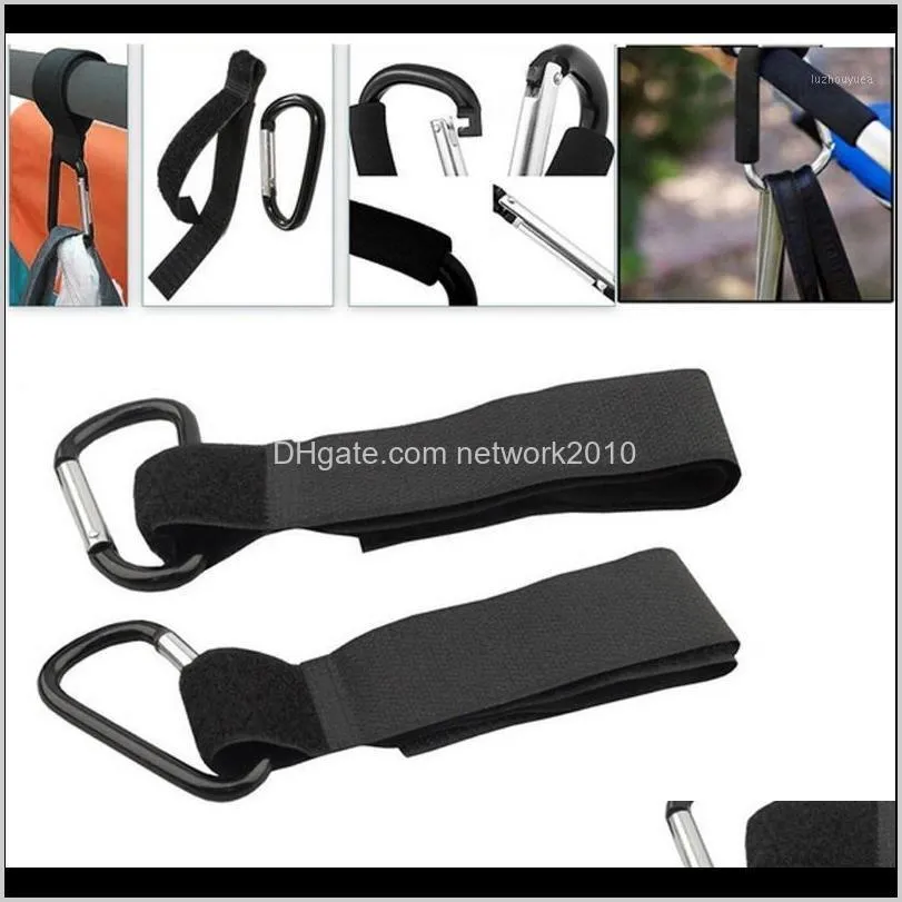 2pcs/set Aluminum Alloy Shopping Bag Hooks Pram Hooks Hanger Grocery Bag Holder Carrier Home Kitchen Accessories1