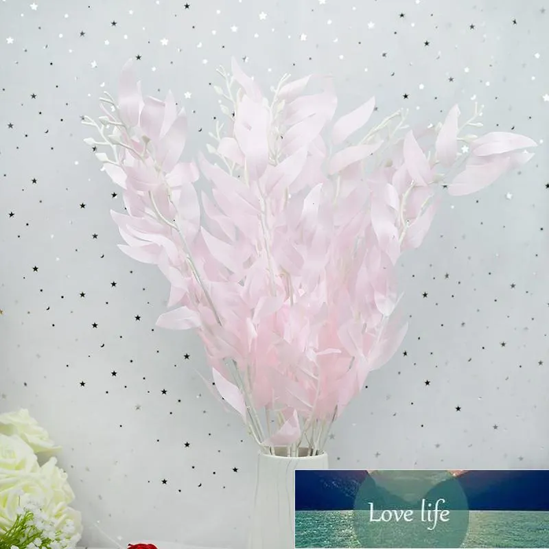 5 rami Bouquet di salice artificiale Ramo lungo Foglie finte Giardino domestico Giungla Simulazione Pianta Bonsai Decorazione della festa nuziale Prezzo di fabbrica design esperto