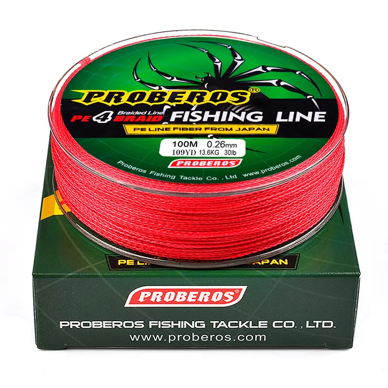 4 ipliklerini/100 M ligne de tresse pêche d'hiver super forte ligne de pêche en soie tressée 6-100LB 0.4-10 PE accessoires de leurre de poisson wk156