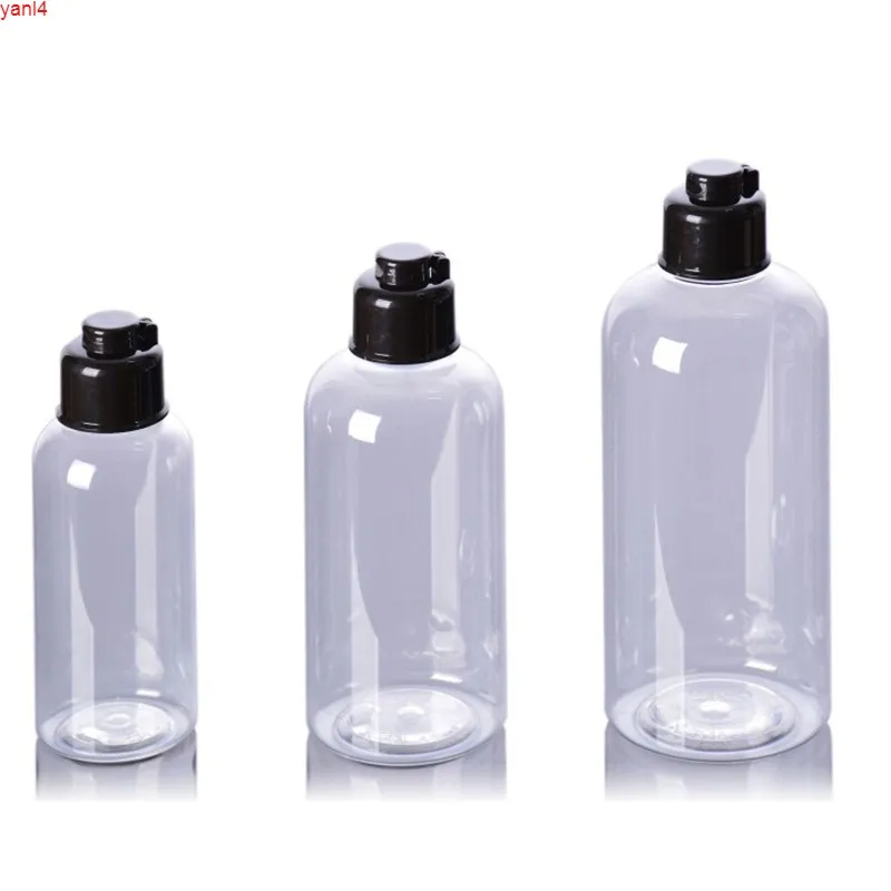 20 x 100ml/200ml/300ml clear PET Bottle,lotion Container With Black Flip Top Cap, Empty Shampoo Refillable Bottlesgoods