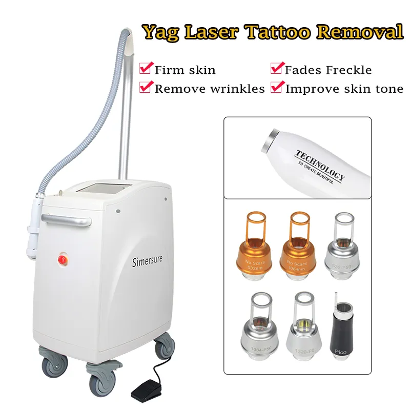 Picosecond laser tattoo removal pigmentation machine 6 probes spot removals equipment