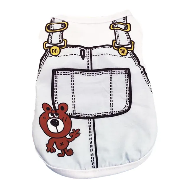漫画ドッグアパレルシャツ夏の小さなTシャツの子犬ベストペット服Ropa Perroペット服