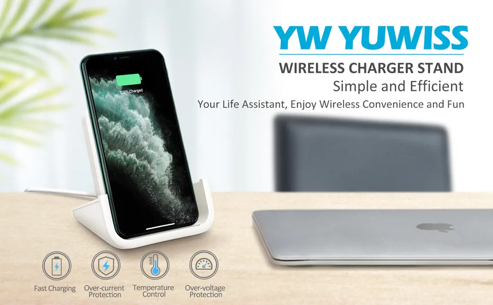 yuwiss z23 white iphone wireless charger stand