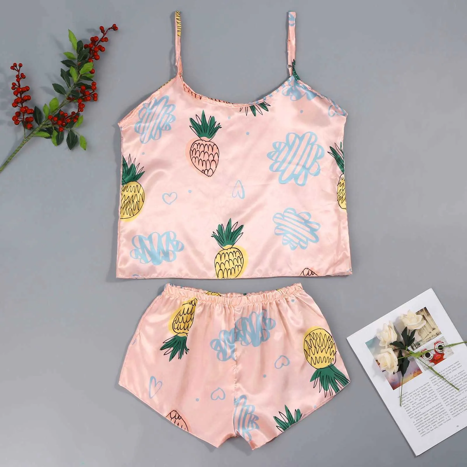 Simple And Cute Summer Lace Sling Sleep Shorts Pajama Set For Women Short  Sleeved Home Service Q0706 From Sihuai03, $7.78