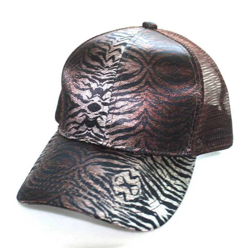 Sun Hats Activity Stree Parade Hat Leopard ponytail Baseball Net Cap Adjustable Sunhat