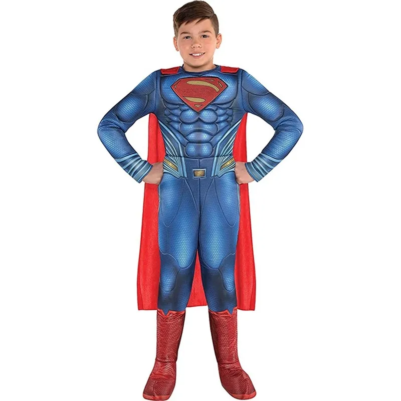 Avenger allians superman muskel kostym halloween cosplay barnens kostym prestanda scen