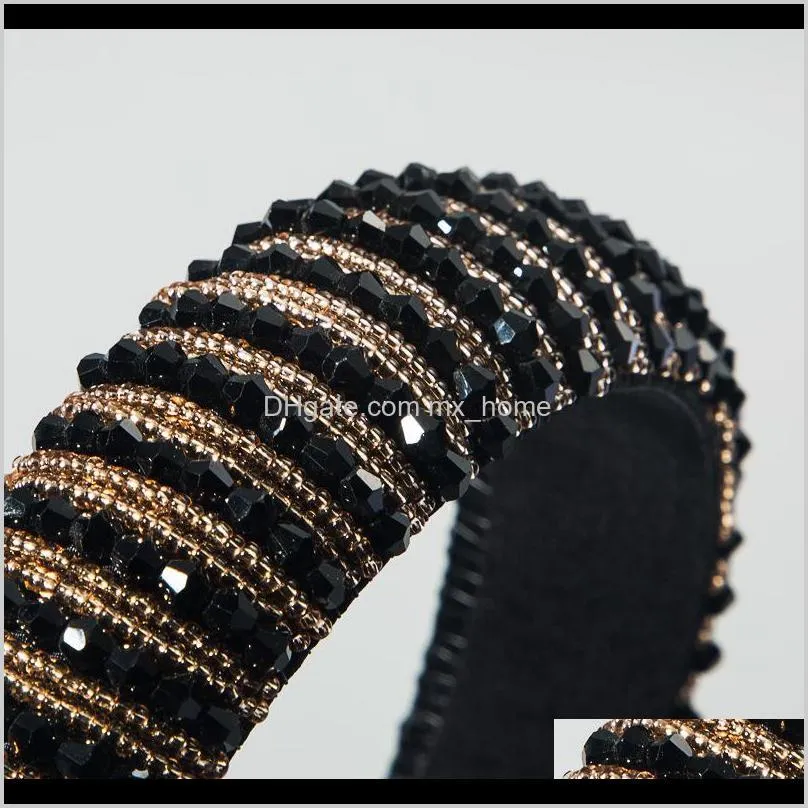  hair sticks women girl luxury shiny padded diamond headband fashion hair accessories beads rhinestone hair hoop