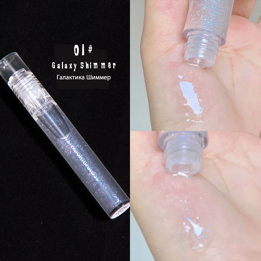 6 colors Wet Gloss Crystal Jelly Lip Gloss Shiny Clear Mirror Moisturizing Glitter Liquid Lipstick Tint Care Makeup DHL