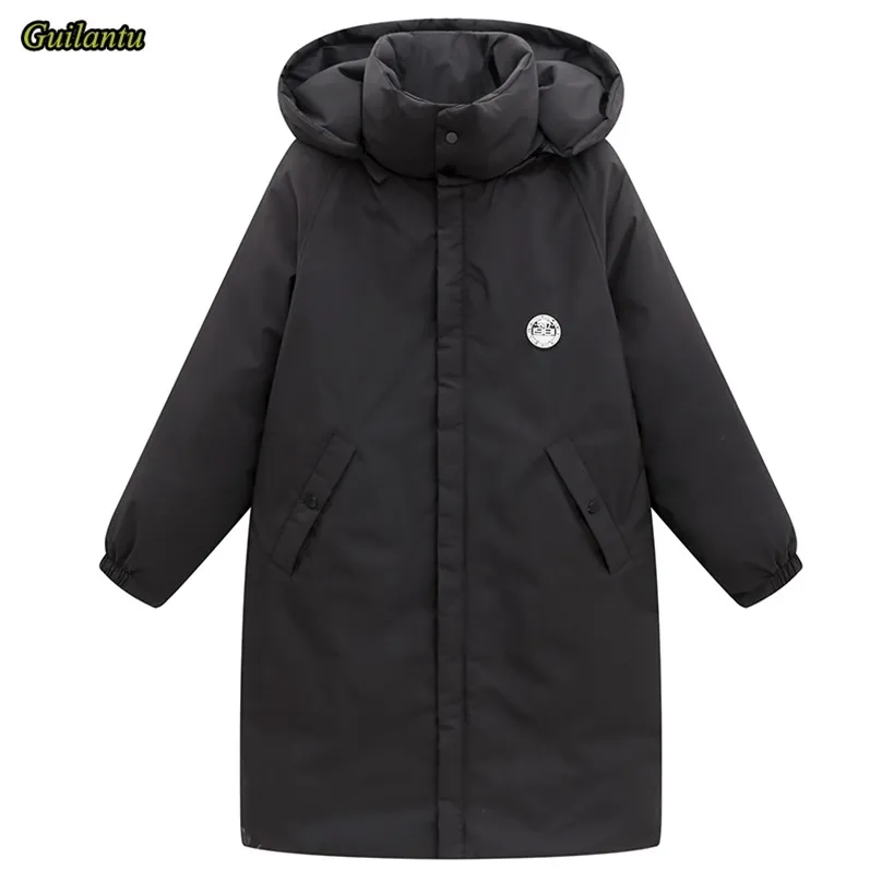 Guilantu Winter Coat Women Clothes Turtleneck Hooded Parka Mujer Thick Down Cotton Padded Windbreaker Long Jacket Woman 211018