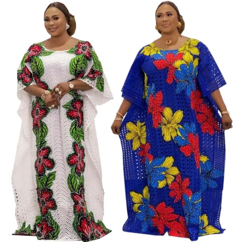 Etniska kläder Stor storlek Stil aftonklänningar Dam Dashiki Afrikansk dräkt Marocko ihålig klänning Lyx Dubai Kaftan Abaya muslimsk klänning