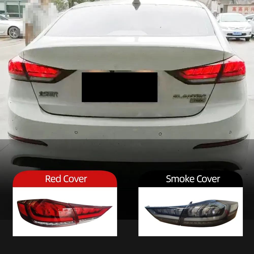 1 Set For Hyundai Elantra 2016 2017 2018 Car Styling LED Tail Lamp DRL Tail Light Dynamic Signal Brake Reverse auto Accessories