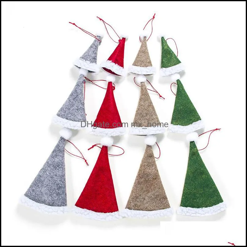 Christmas decoration Christmas tree decorative pendant, felt hat cloth, decorative accessories. J0903