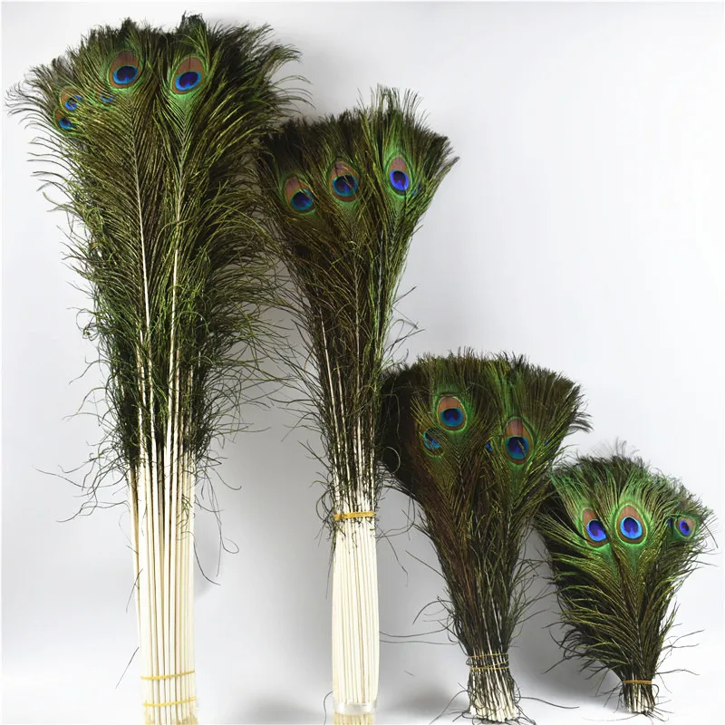 Zarif dekoratif malzemeler Gerçek doğal tavus kuşu tüyü güzel tüyler yaklaşık 70 ila 80 cm