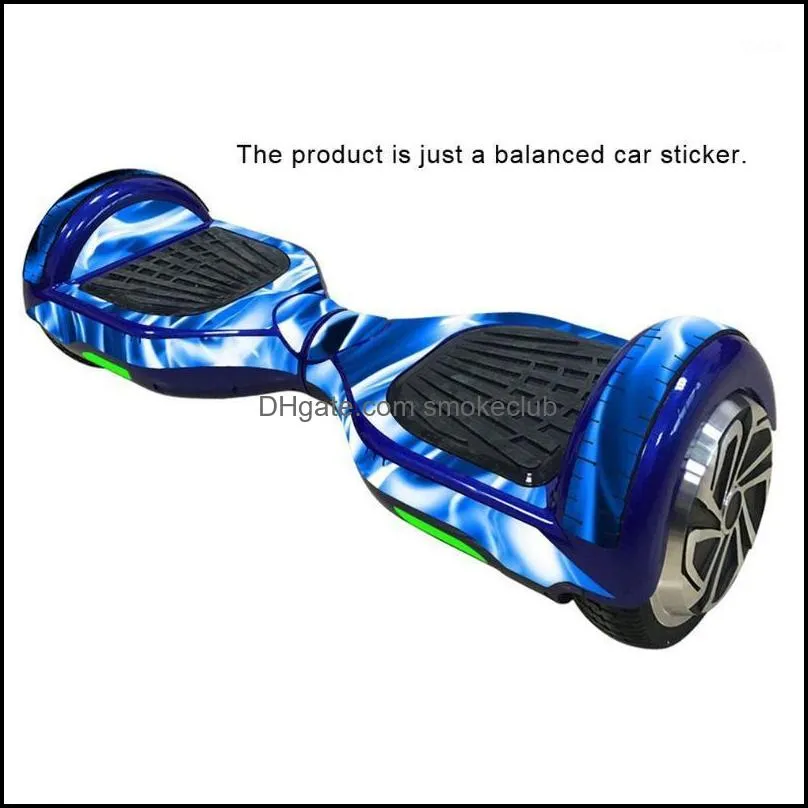 Skateboarding 2021 Protective Vinyl Skin Decal For 6.5in Self Balancing Board Scooter Hoverboard Sticker 2 Wheels Electric Car Film1