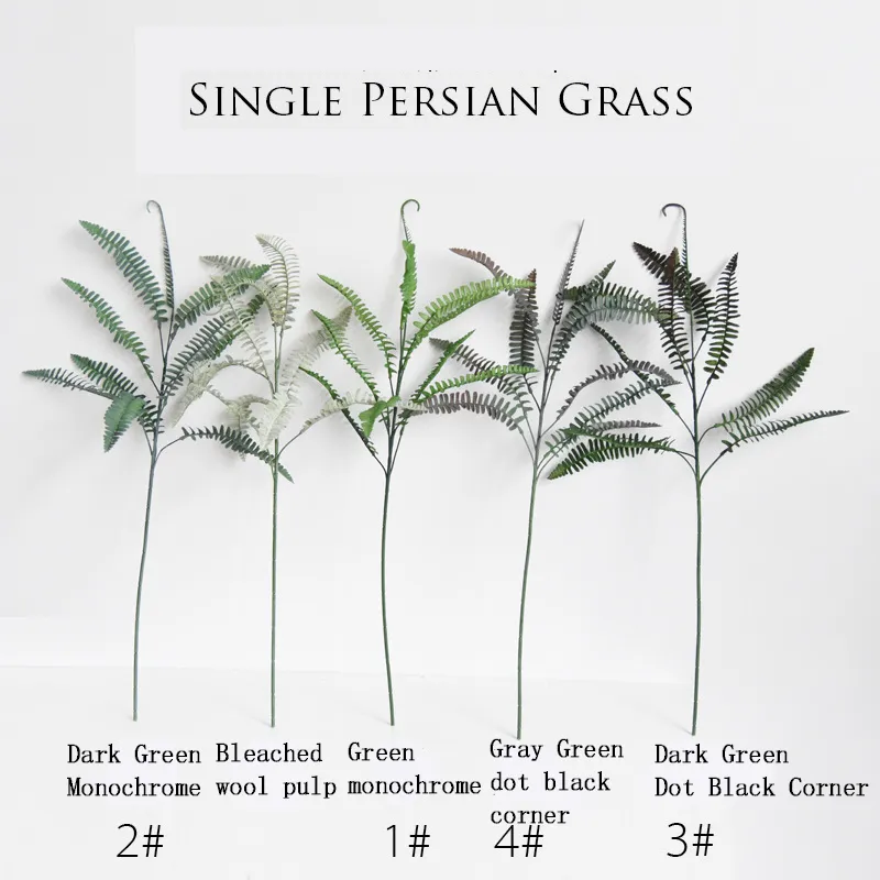 인공 녹색 페르시아 잎 홈 꽃꽂이 소재 결혼식 배경 벽 장식 고사리 잎