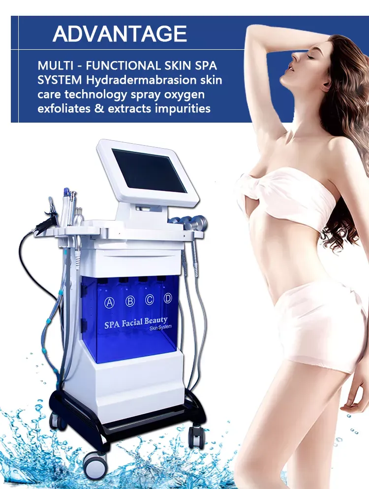 Hydro beauty facial beauty equipment/led photon therapy diamond dermabrasion facial cleaner microdermabrasion machine