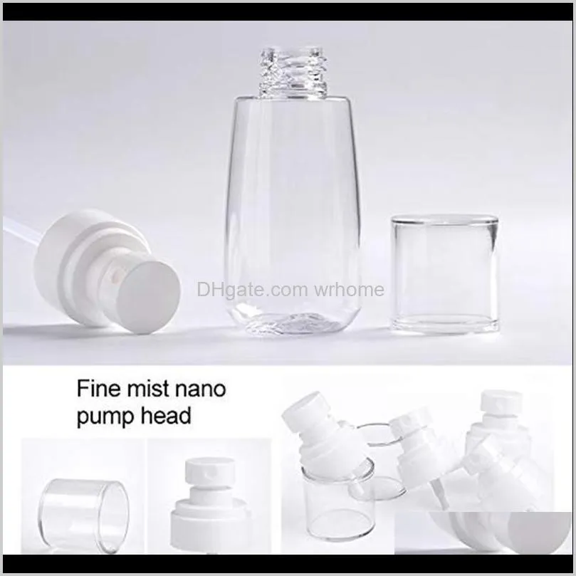 10 pcs portable refillable plastic fine mist perfume spray bottle transparent empty spray sprayer bottle, 100ml,transparent