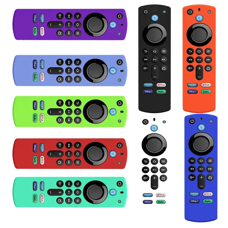 Amazon Fire TV 스틱 용 실리콘 케이스 3 Gen Alexa Voice Remote Control 보호 커버 스킨 쉘 보호기