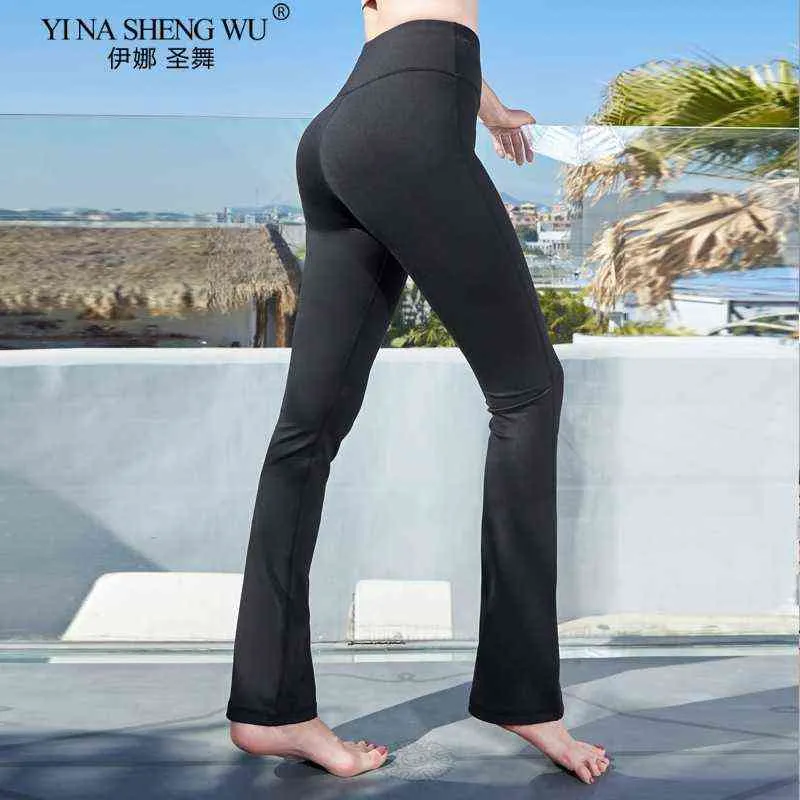 Yogabyxor Push Up Leggings med hög midja Sport Kvinnor Fitness Träningskläder Sportkläder Gym Leggins Plus Size Flare Sportswear H1221