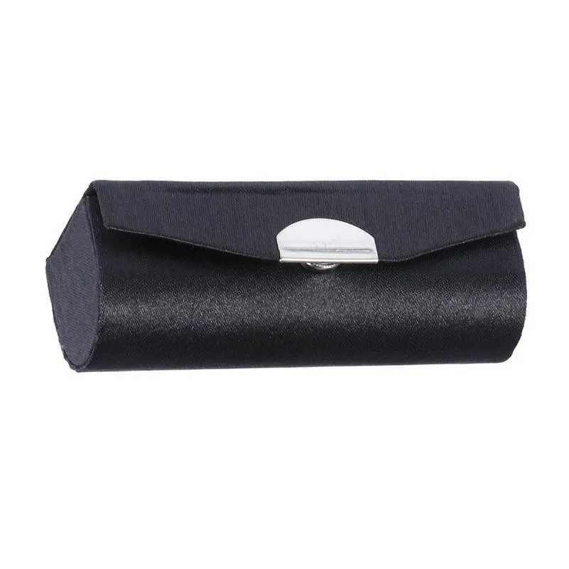 Cajas de almacenamiento Bins Lipstick Case Soporter Organizer Bag Durable Cosmetic con espejo (superficie lisa negra)