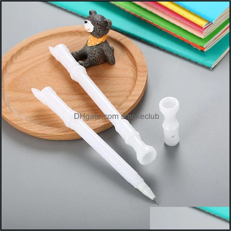 Gel Pens 1pc Cartoon Flute Pen Can Blow The Shape Cute Black Signature Water-Based Office School Supplies Stationery