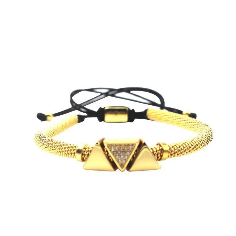 Mr.Jewelry Justerbara män Bangle Luxury rostfritt stål Handgjorda vävda armband för kvinnor Trendiga rosguld Bangles Braid smycken
