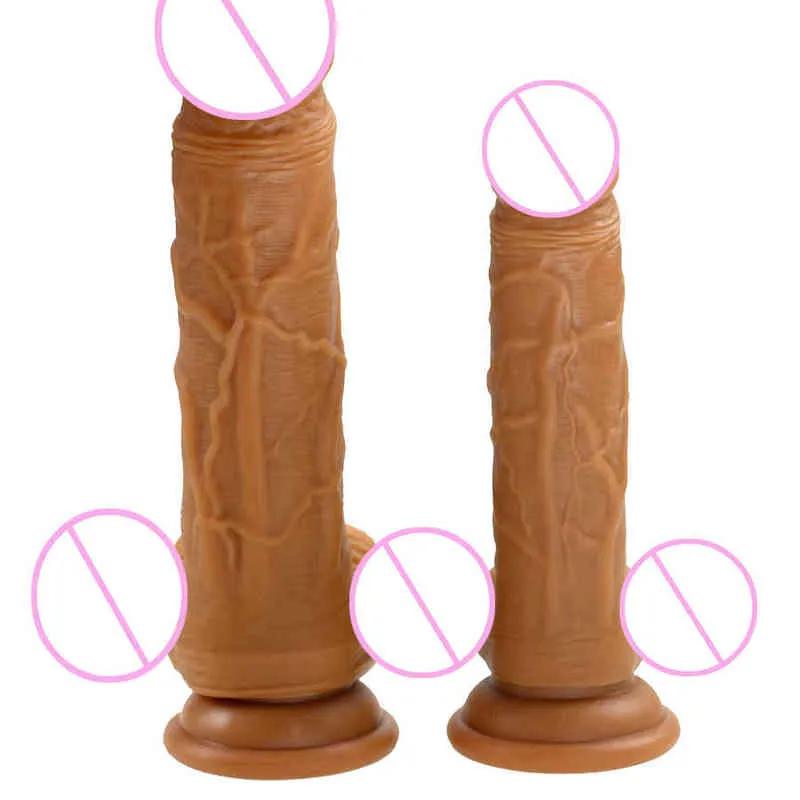 NXY-Dildos, Hautgefühl, realistischer Dildo, weiches Material, riesig, mit Saugnapf, Sexspielzeug für Frau, Strapon, weibliche Masturbation, 220105