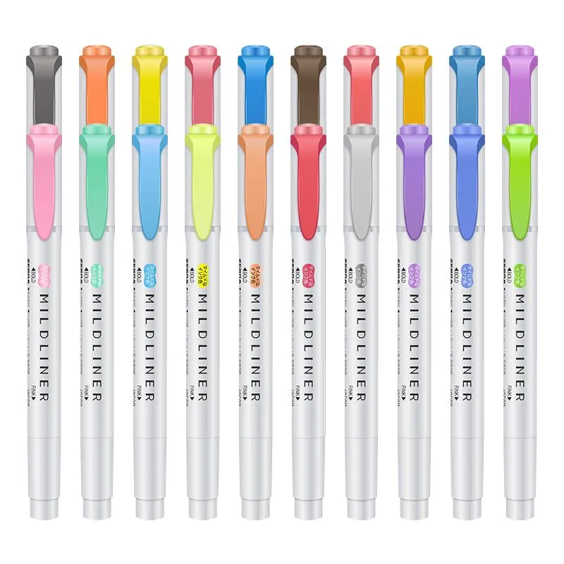 Wholesale MILDLINER Highlighters Pastel Colors Text Markers Focus Pen