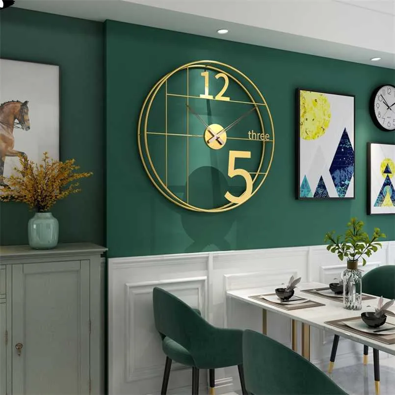 Nordique Minimaliste Horloge Murale Design Moderne Maison Salon Décoration Horloges Mur Décor À La Maison Creative Montres Muet Horloge Murale 211110