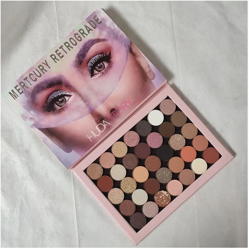 Huda Story Paleta magnética de 35 cores com espelho Mertcury Nus profissionais altamente pigmentados Quente Bronze natural neutro esfumaçado C1733198