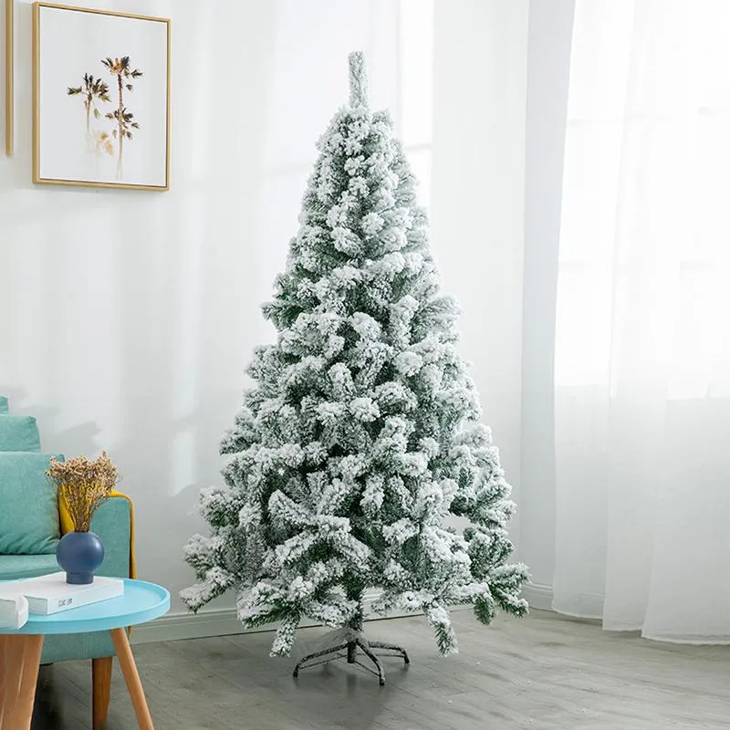 Christmas Decorations White Snow Spray Flocking Tree Artificial Simulation Encrypted Pvc Ornaments Year'S Gift